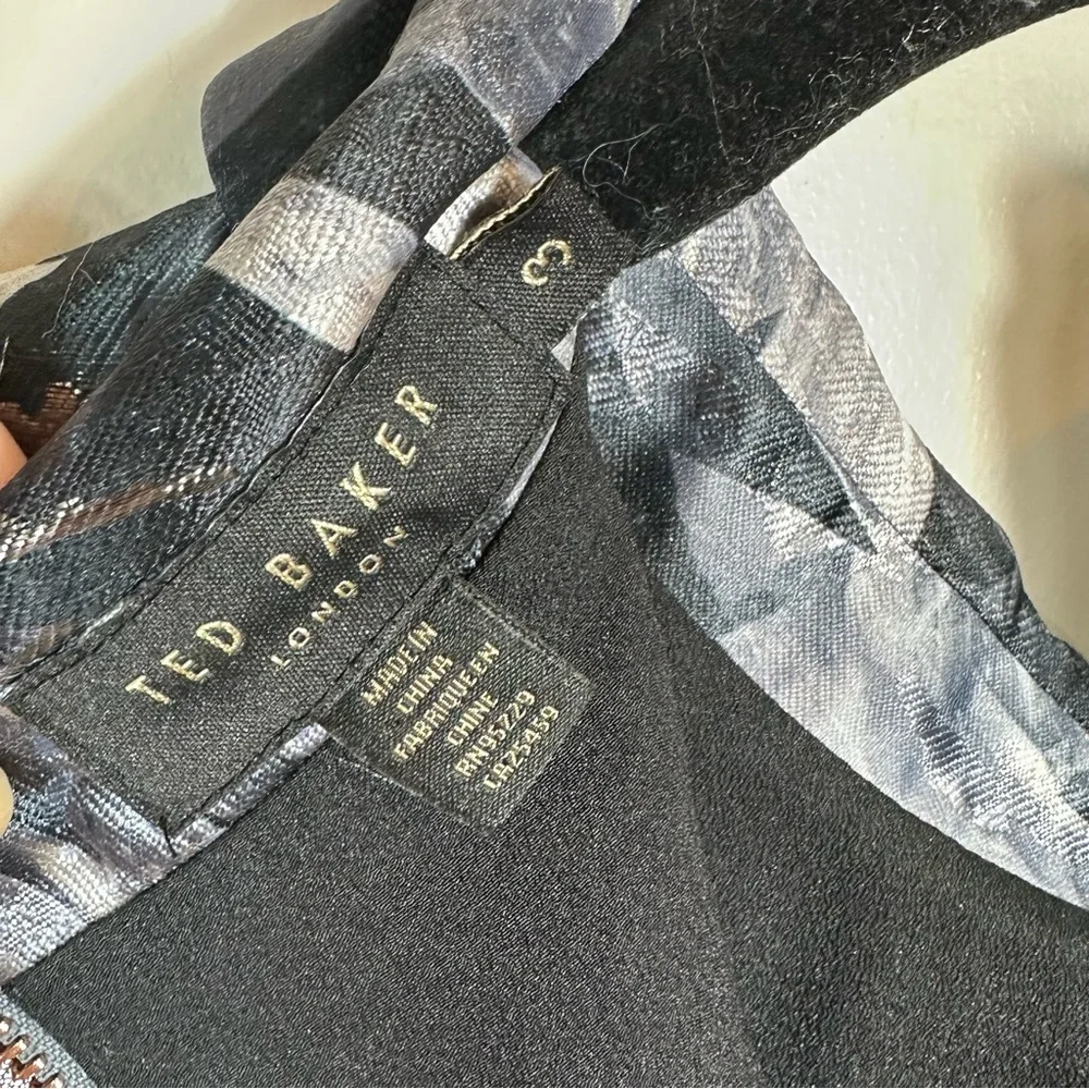 Ted Baker London Sleeveless Zip-Front Dress with Abstract Crystal Print - Picture 7 of 10